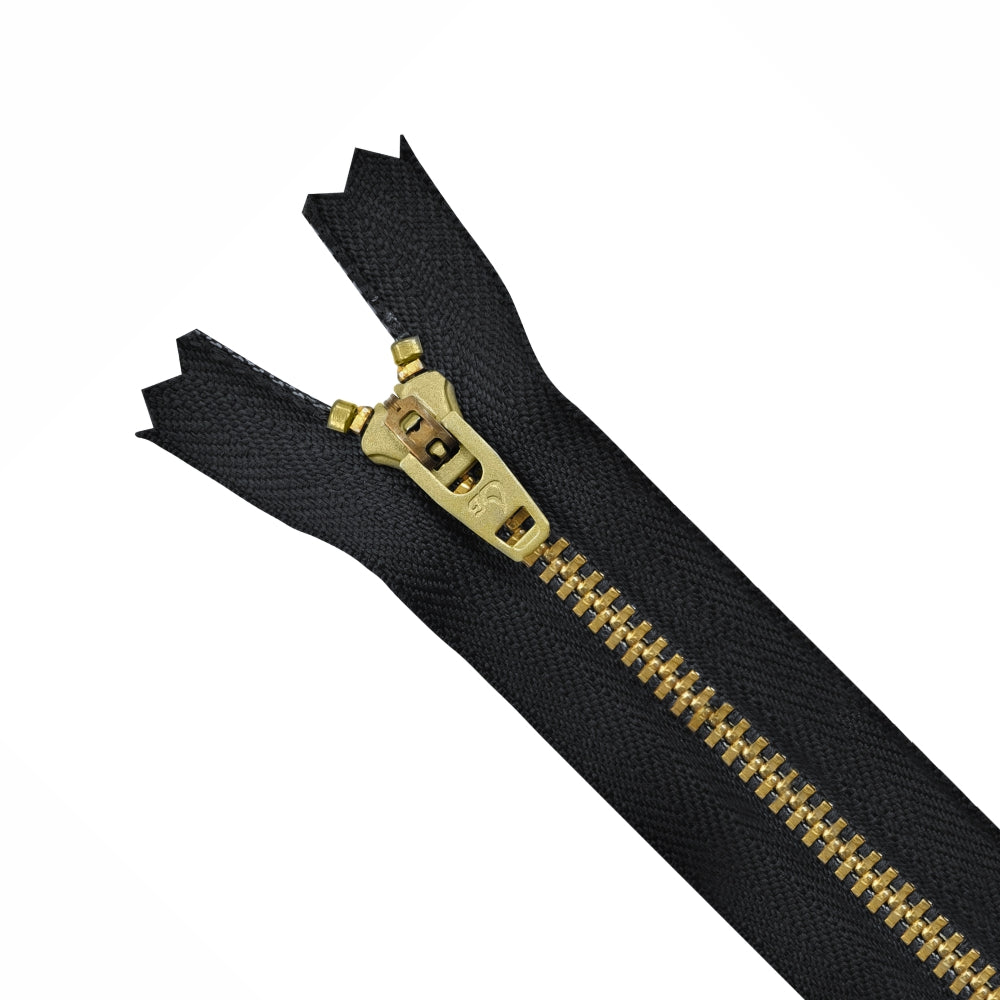 Number #5 Brass Closed-End Jeans Zipper