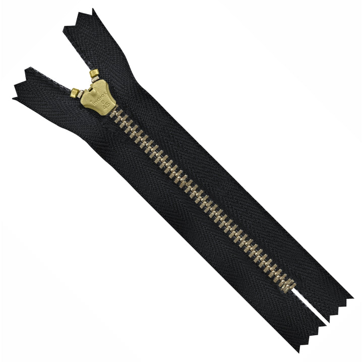 Number #4.5 (#45) Brass Closed-End Jeans Zipper