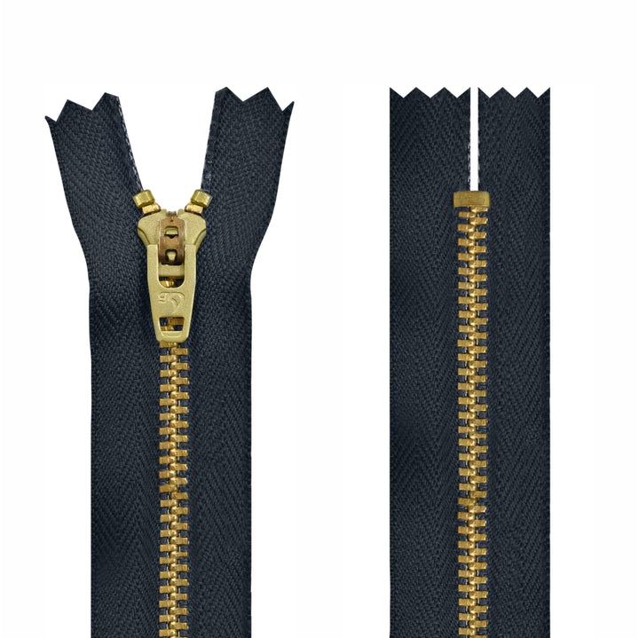 Number #5 Brass Closed-End Jeans Zipper