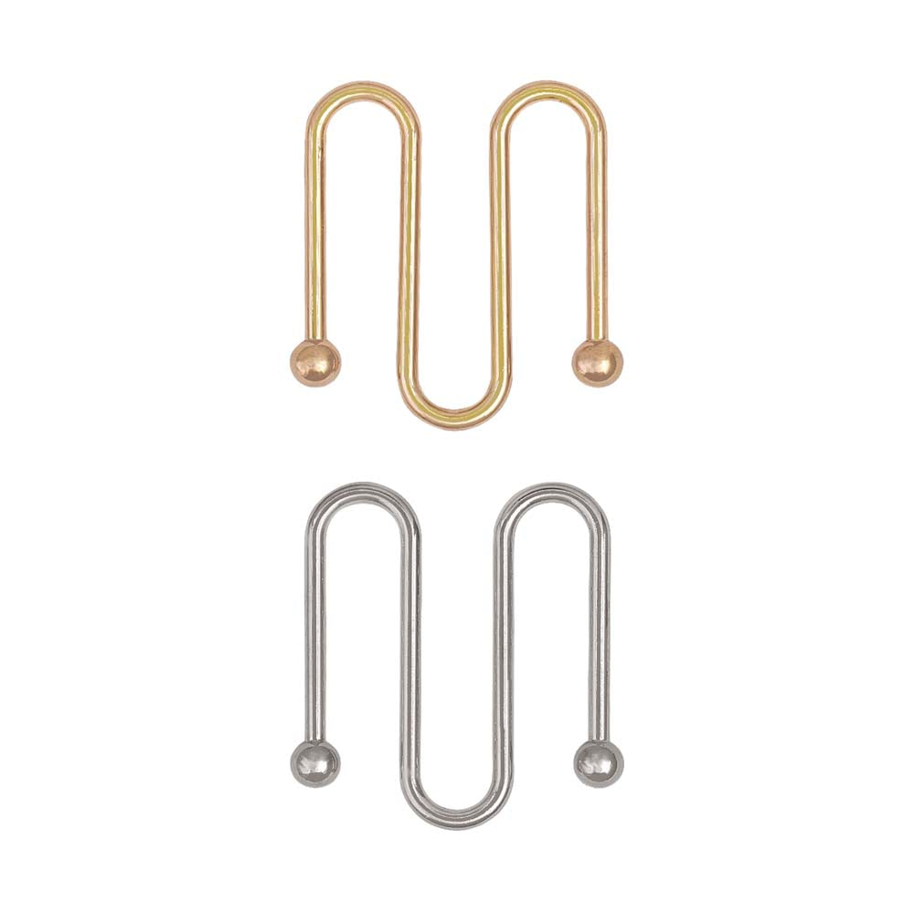Exclusive Designer Wavy Curved Shape Shiny Frame Buckle