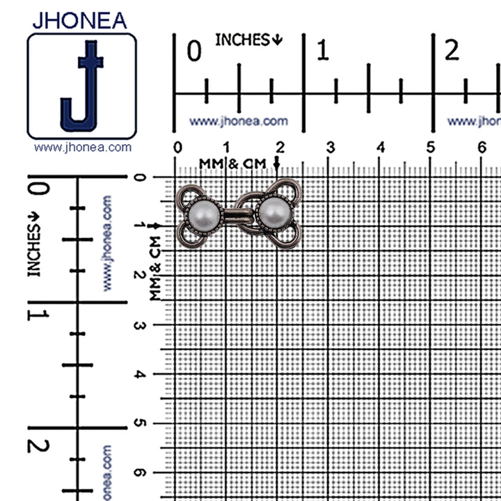 Decorative Pearl Hook & Eye Sewing Fasteners for Clothing