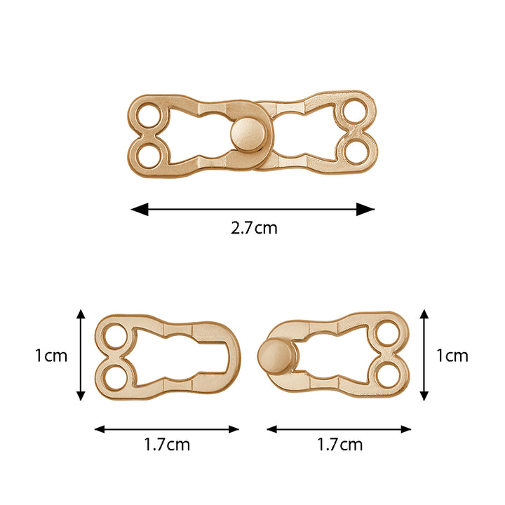 Matte Gold Classic Hook & Eye Sewing Metal Clasp Closure Fastener