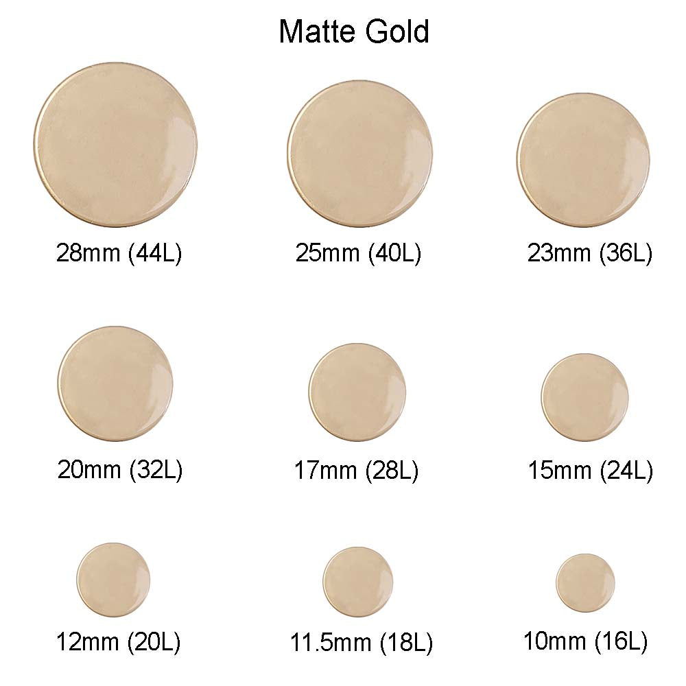 Premium Smooth Matte Surface Shirt/Coat Classic Loop Metal Buttons
