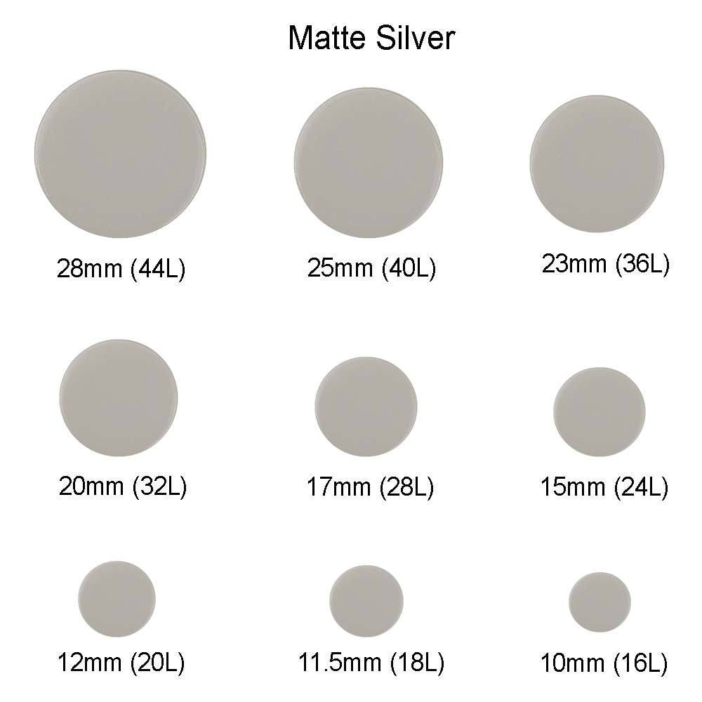Premium Smooth Matte Surface Shirt/Coat Classic Loop Metal Buttons