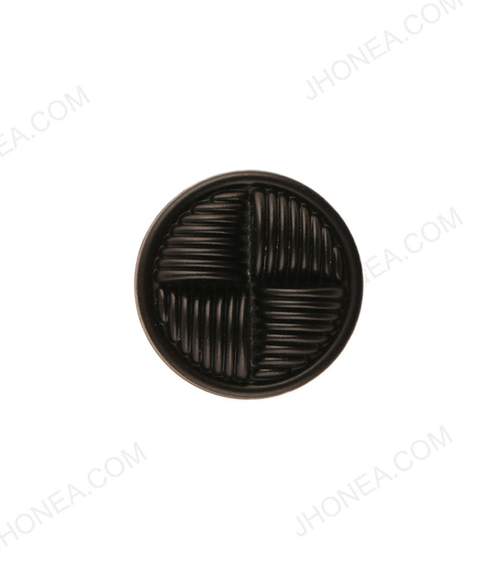 Round Shape Jet Black Color Dome Surface Coat Buttons