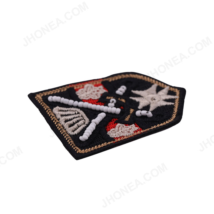 Small Size Designer Crest Shield Badge Shirt Pocket Patch