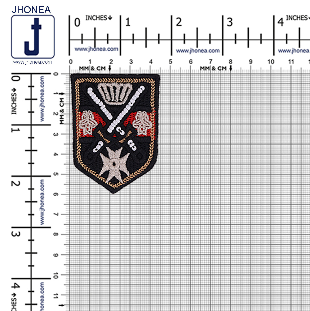 Small Size Designer Crest Shield Badge Shirt Pocket Patch