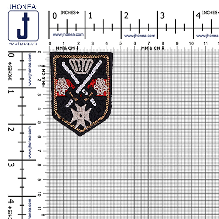 Small Size Designer Crest Shield Badge Shirt Pocket Patch