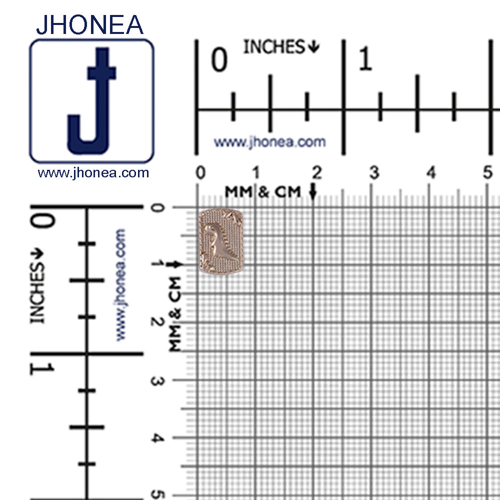 Rounded Rectangle Shape Shiny Gold Decorative Metal Buttons