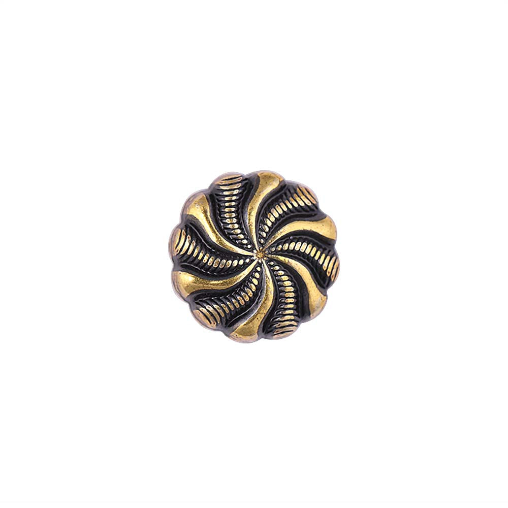 10mm (16L) Antique Gold Loop Metal Buttons for Fancy Shirts/Kurtas