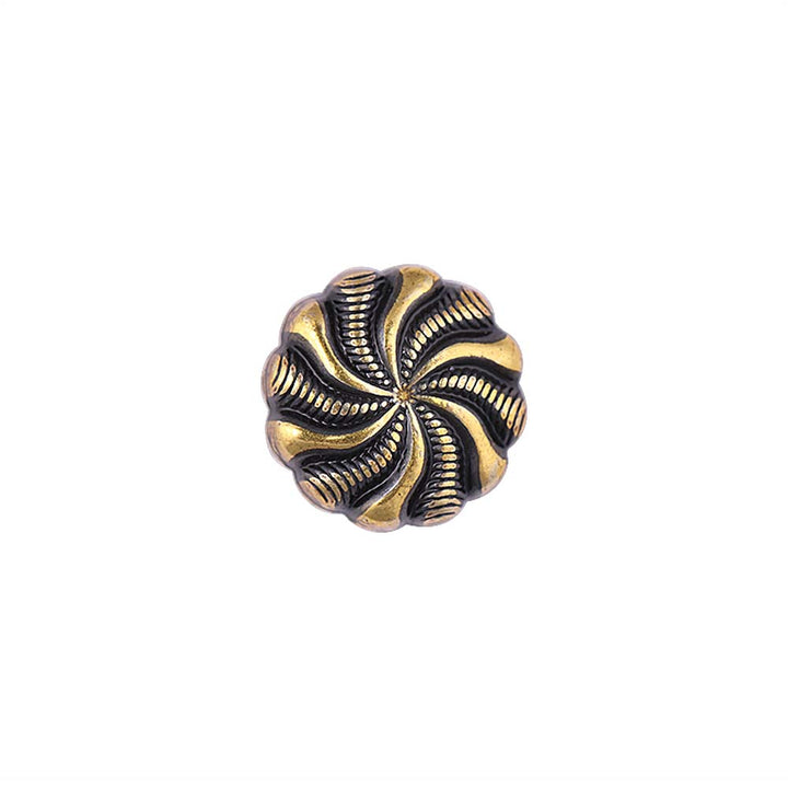10mm (16L) Antique Gold Loop Metal Buttons for Fancy Shirts/Kurtas