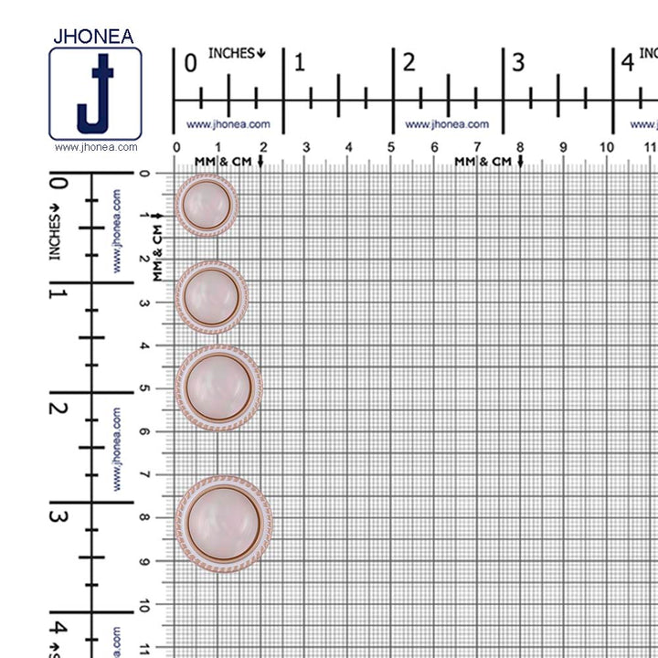 Exclusive Designer Glossy Resin Pearl Metal Buttons