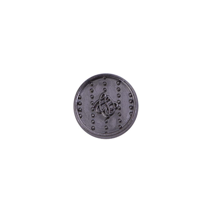 Round Shape Dotted Engraved Design Loop Metal Buttons