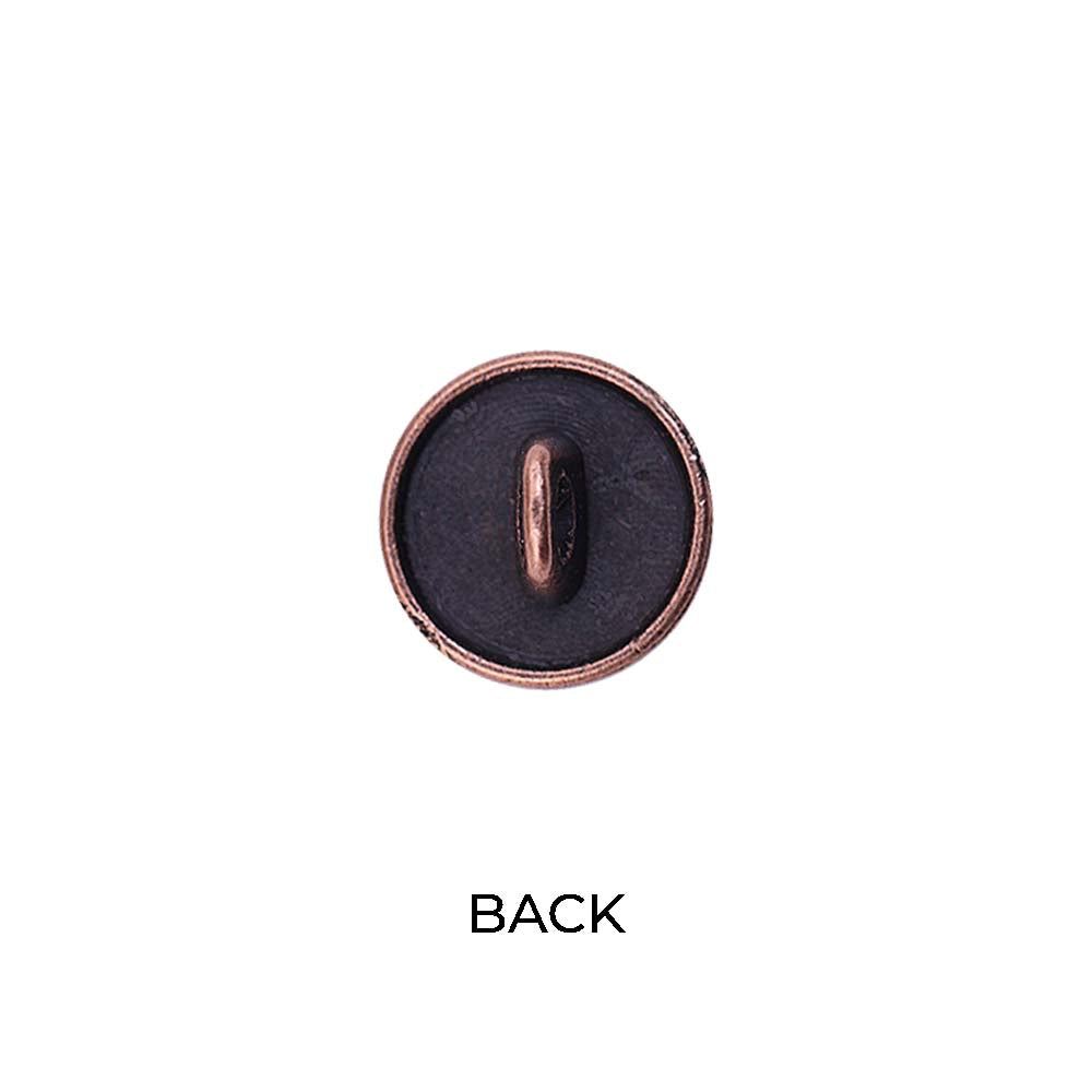 Round Shape Dotted Engraved Design Loop Metal Buttons