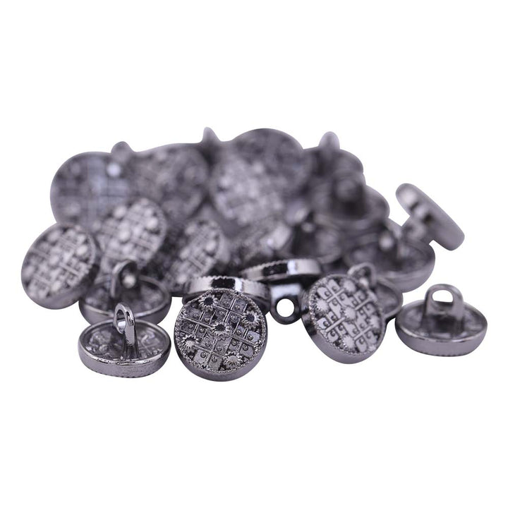 Round Shape Engraved Design Kurta Metal Buttons