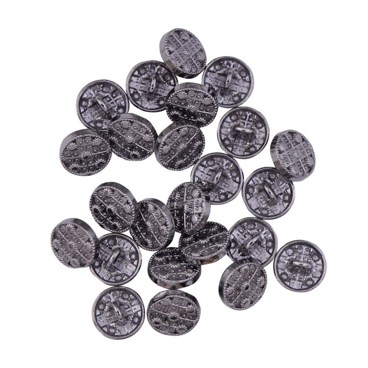Round Shape Engraved Design Kurta Metal Buttons