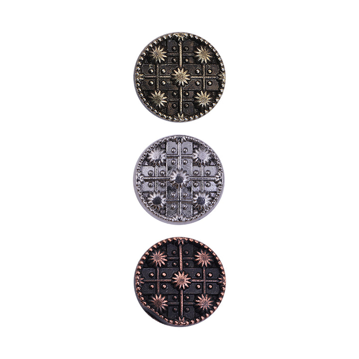 Round Shape Engraved Design Kurta Metal Buttons