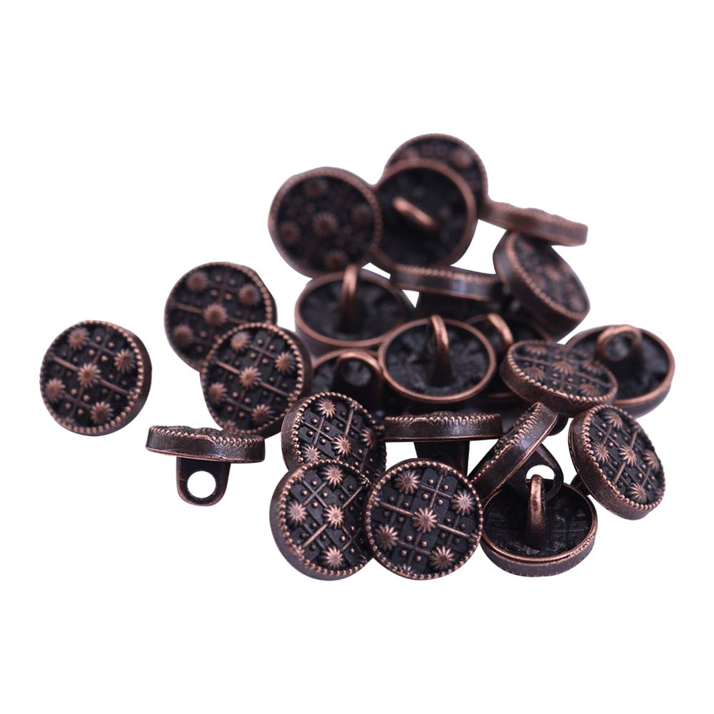 Round Shape Engraved Design Kurta Metal Buttons