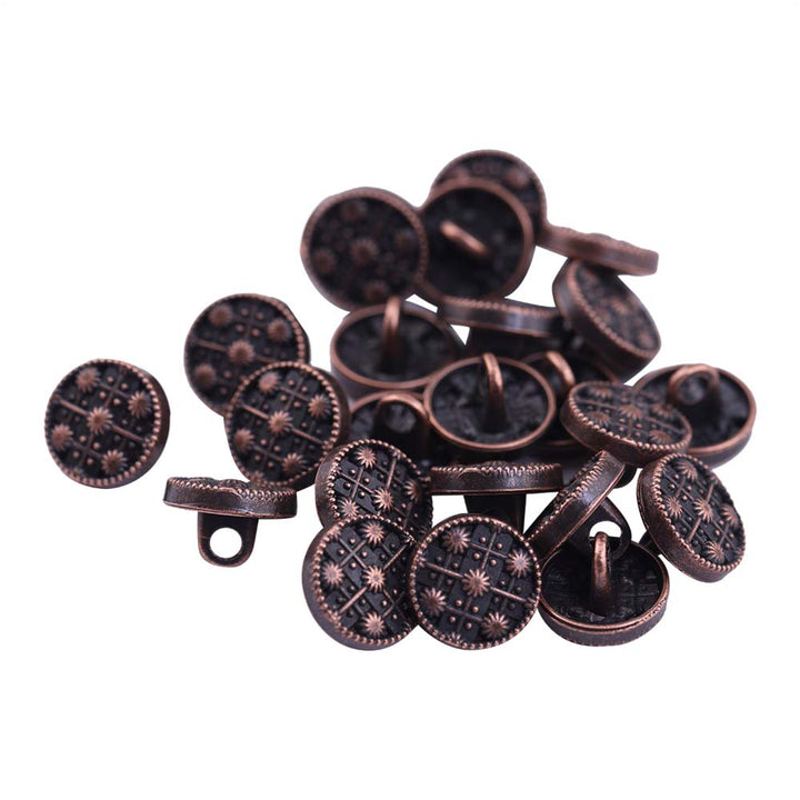 Round Shape Engraved Design Kurta Metal Buttons