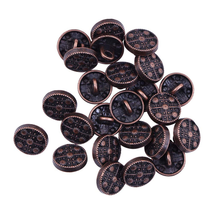 Round Shape Engraved Design Kurta Metal Buttons