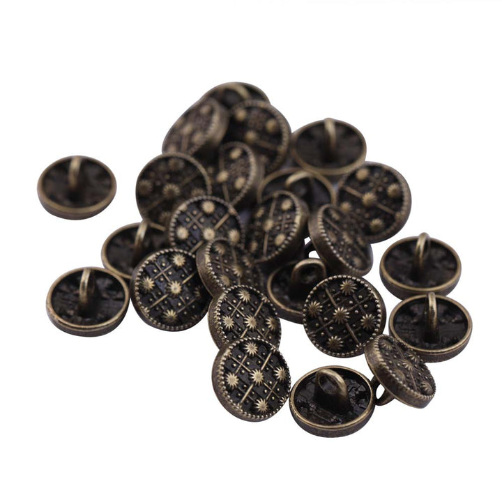 Round Shape Engraved Design Kurta Metal Buttons