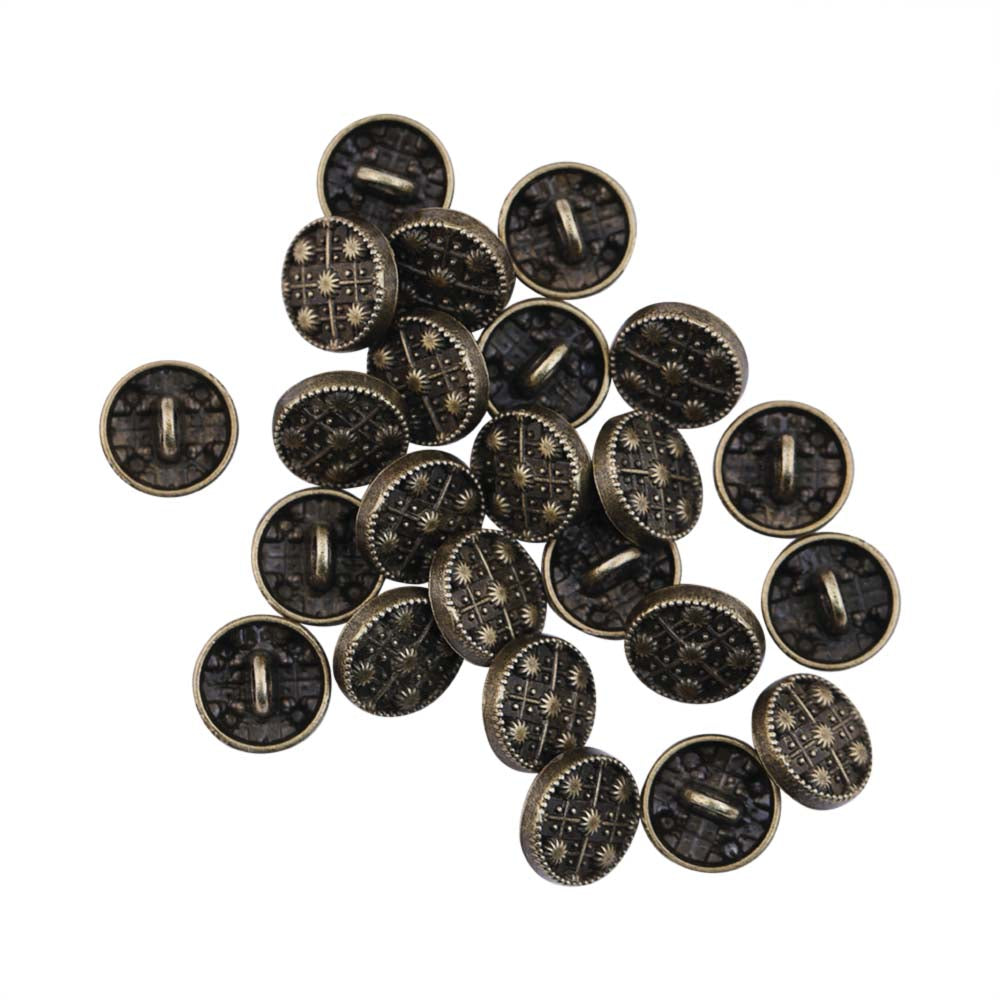 Round Shape Engraved Design Kurta Metal Buttons
