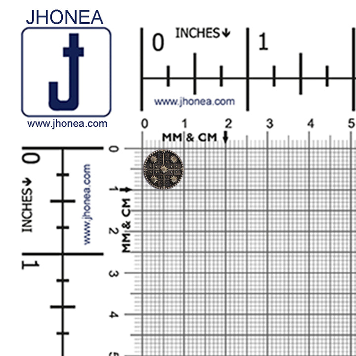 Round Shape Engraved Design Kurta Metal Buttons