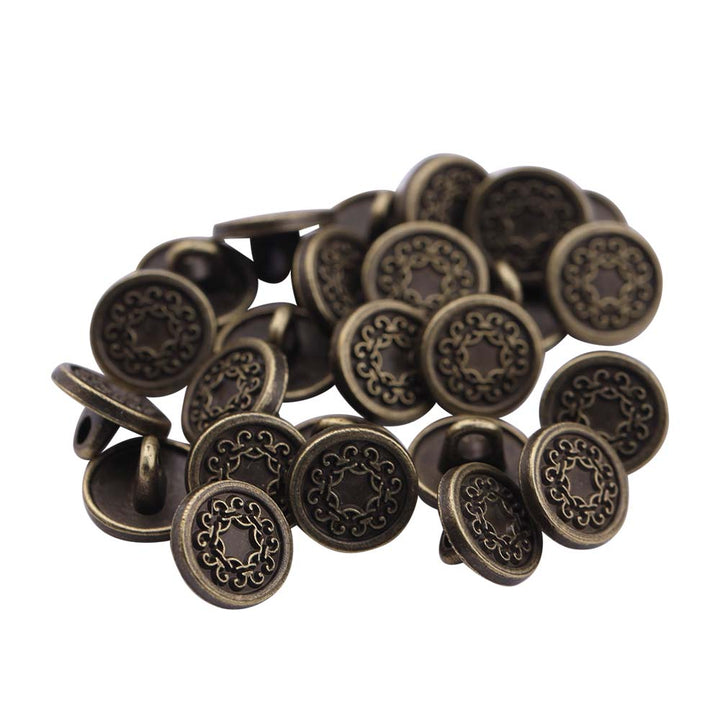 Designer Engraved Surface Finish Kurta Metal Buttons