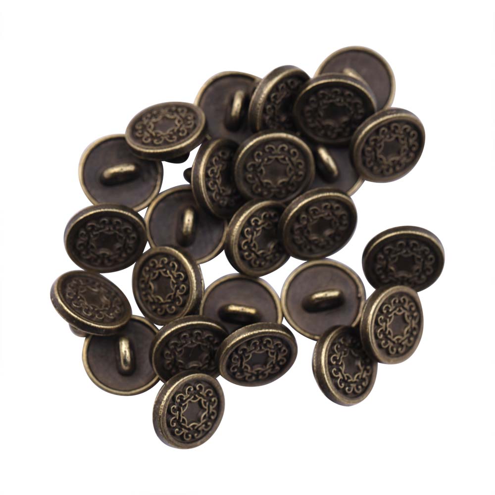 Designer Engraved Surface Finish Kurta Metal Buttons