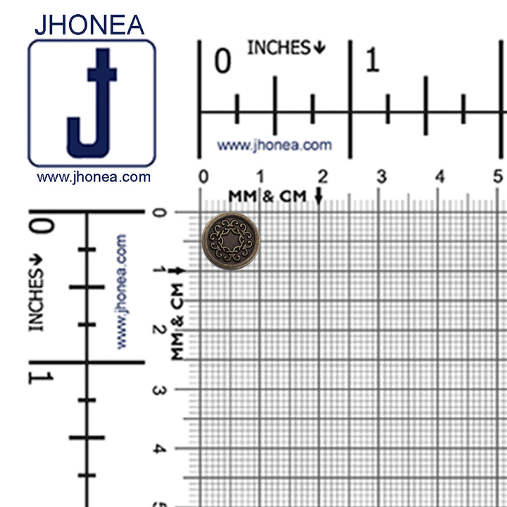 Designer Engraved Surface Finish Kurta Metal Buttons