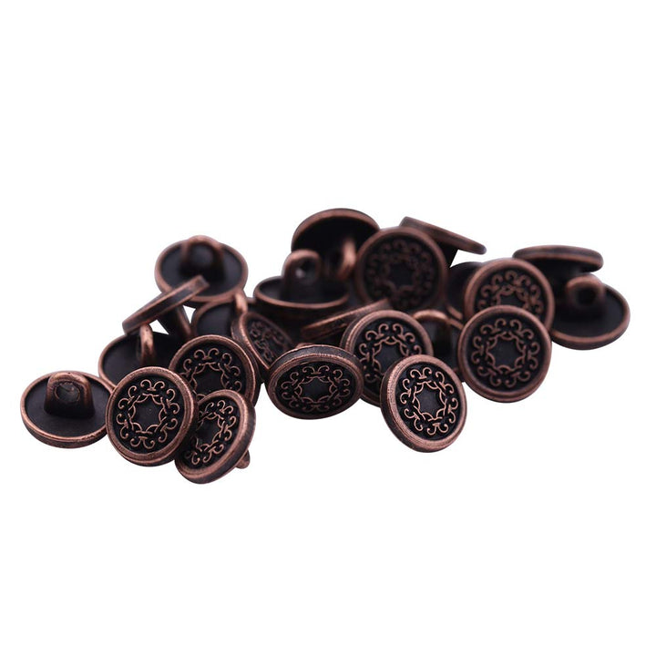 Designer Engraved Surface Finish Kurta Metal Buttons