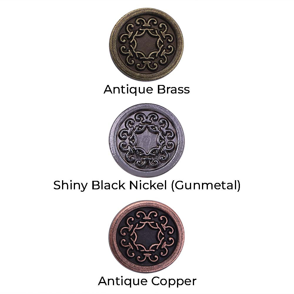 Designer Engraved Surface Finish Kurta Metal Buttons