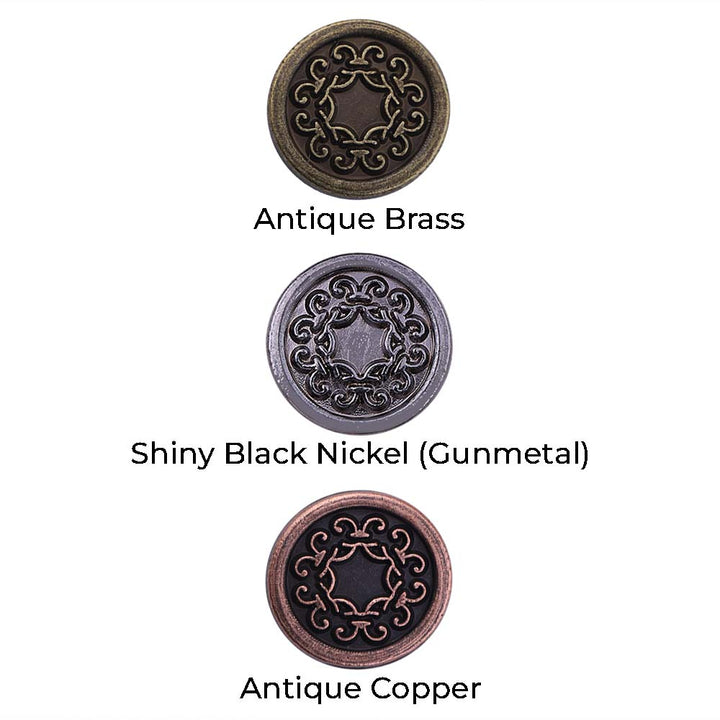 Designer Engraved Surface Finish Kurta Metal Buttons