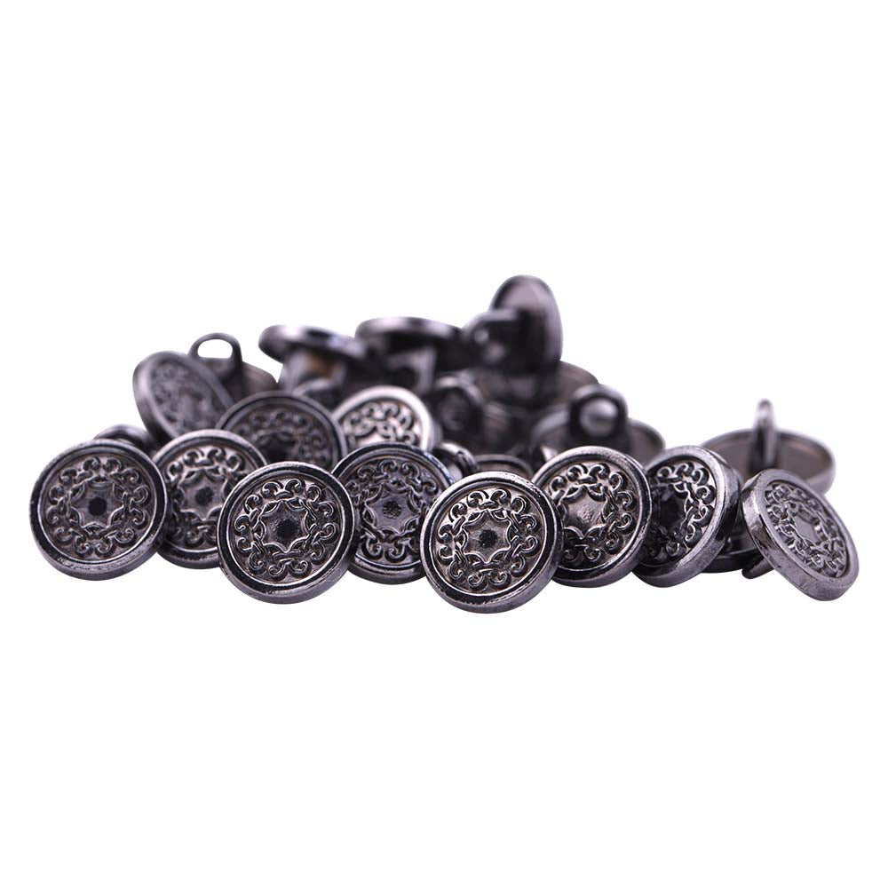 Designer Engraved Surface Finish Kurta Metal Buttons