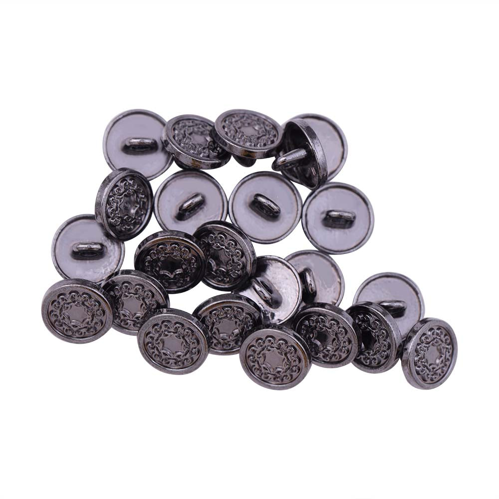 Designer Engraved Surface Finish Kurta Metal Buttons