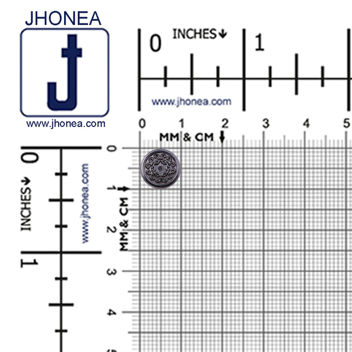 Designer Engraved Surface Finish Kurta Metal Buttons