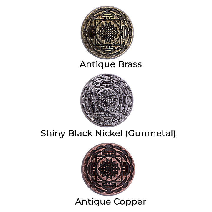 Round Shape Celtic Design Kurta Metal Buttons