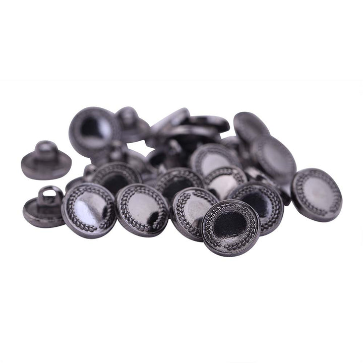 Round Shape Wreath Engraved Design Kurta Metal Buttons