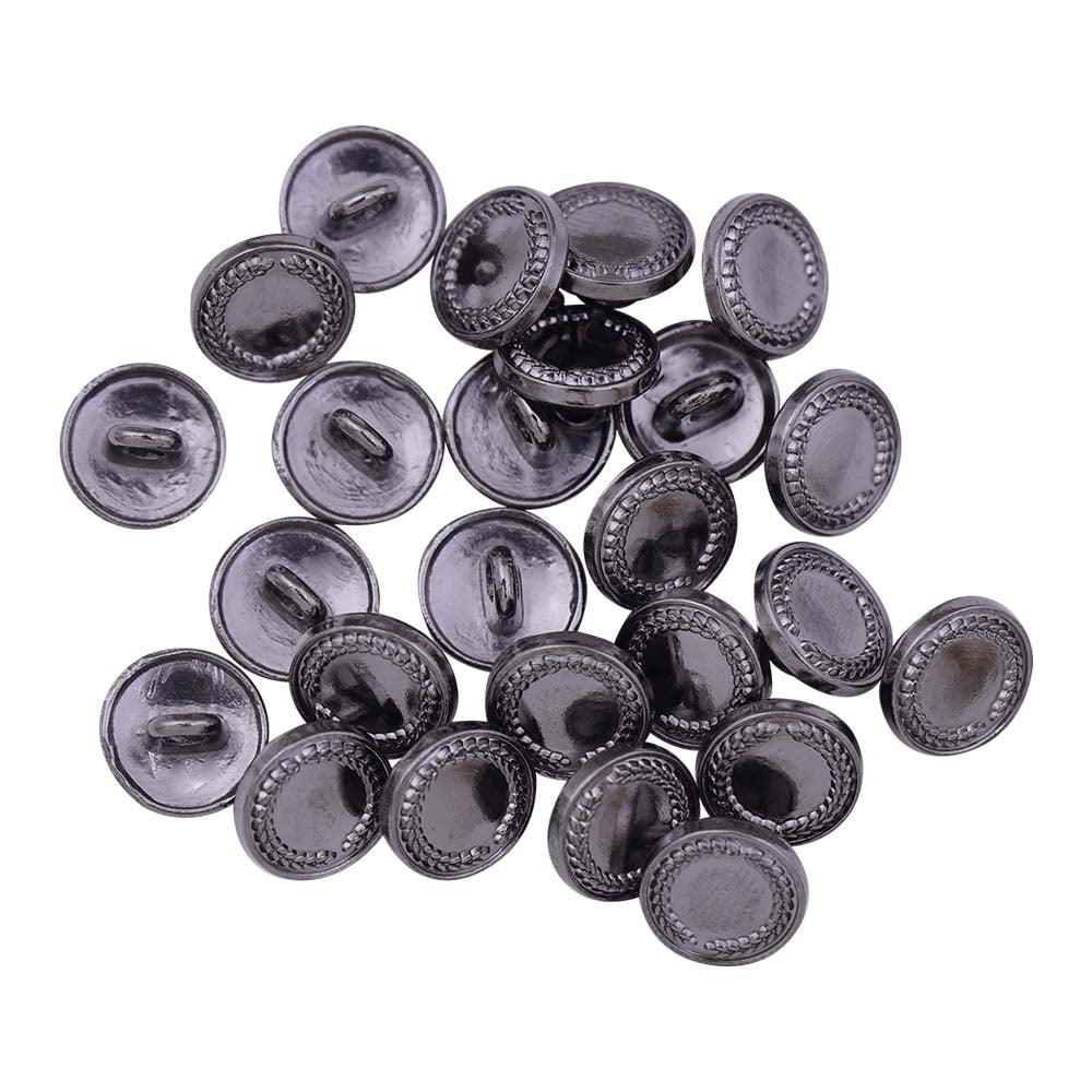 Round Shape Wreath Engraved Design Kurta Metal Buttons