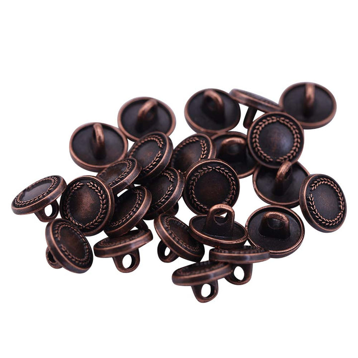 Round Shape Wreath Engraved Design Kurta Metal Buttons