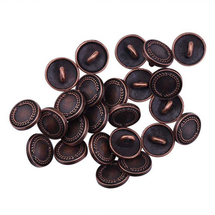 Round Shape Wreath Engraved Design Kurta Metal Buttons
