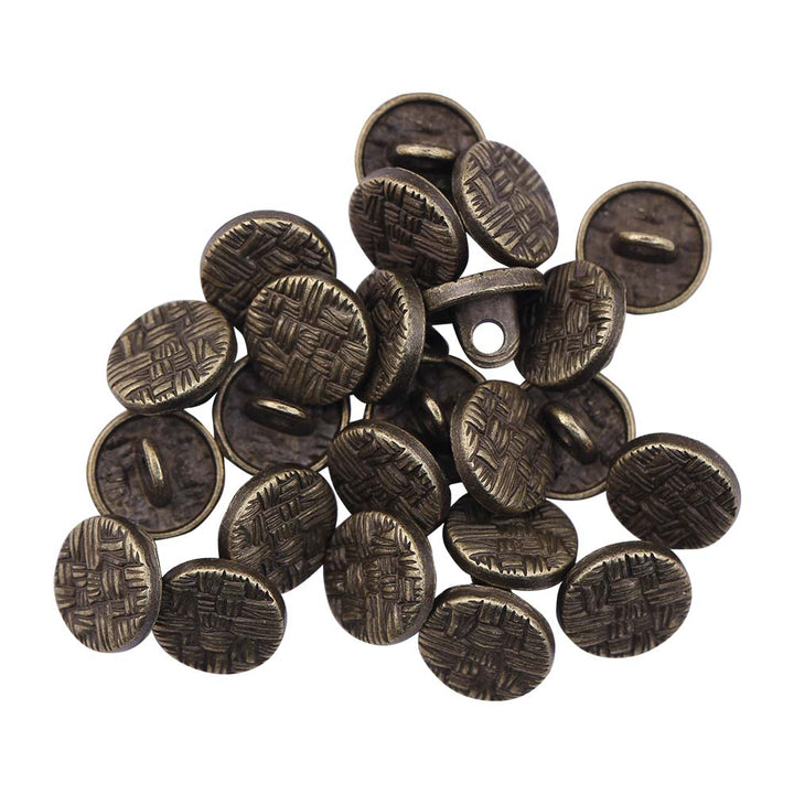 Round Shape Checks Engraved Design Kurta Metal Buttons