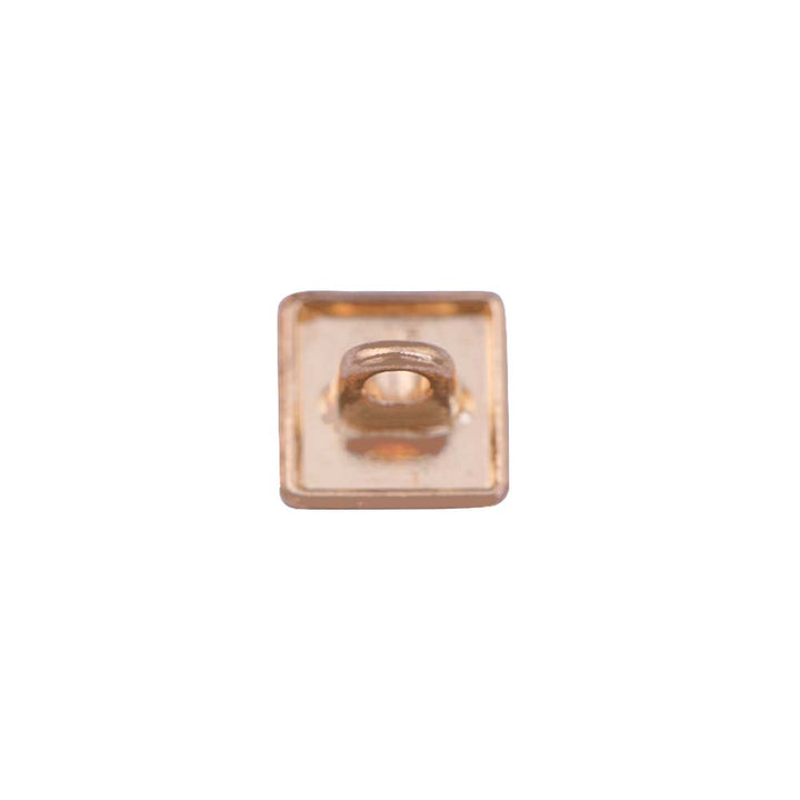 Square Shape Shiny Gold with Black Lamination Metal Buttons