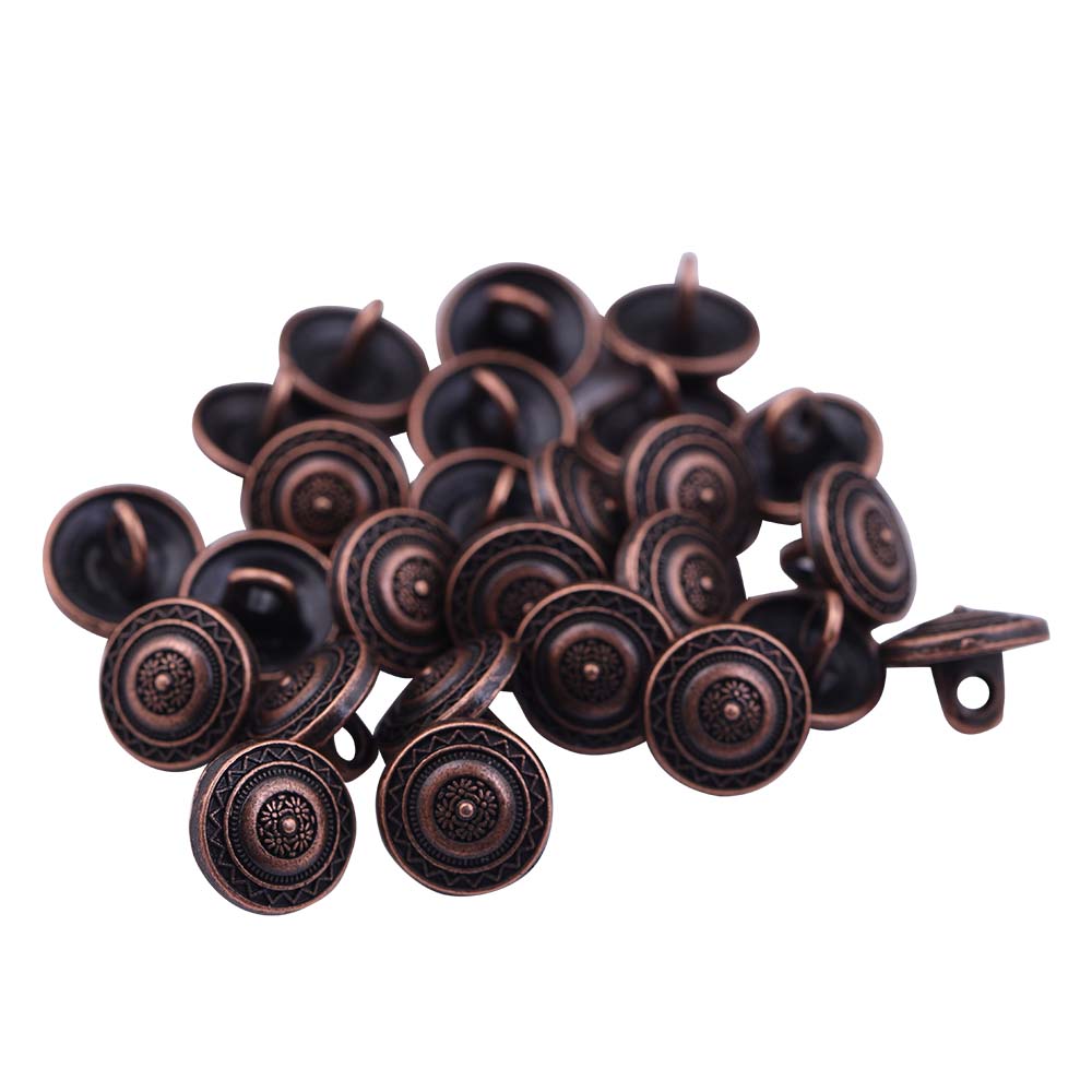 Round Shape Downhole Engraved Design Kurta Metal Buttons