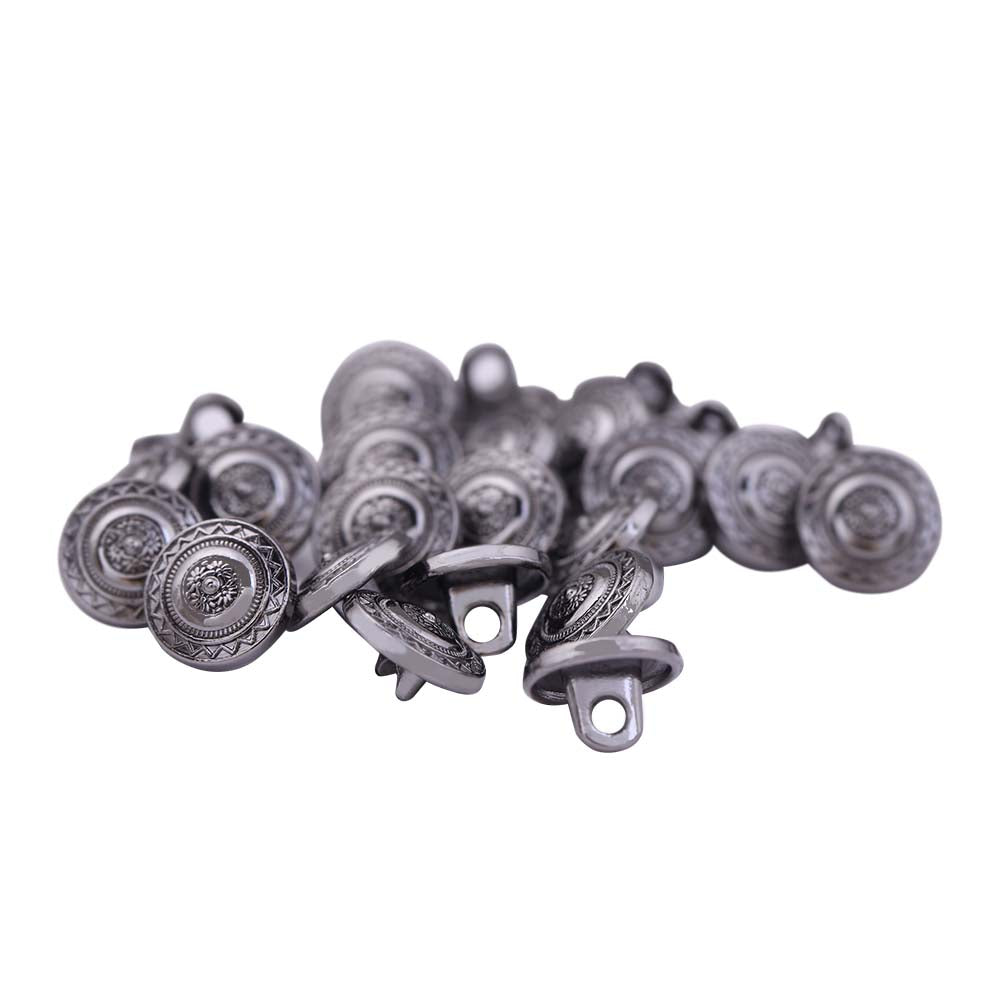 Round Shape Downhole Engraved Design Kurta Metal Buttons