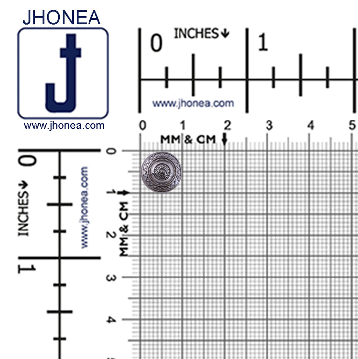 Round Shape Downhole Engraved Design Kurta Metal Buttons