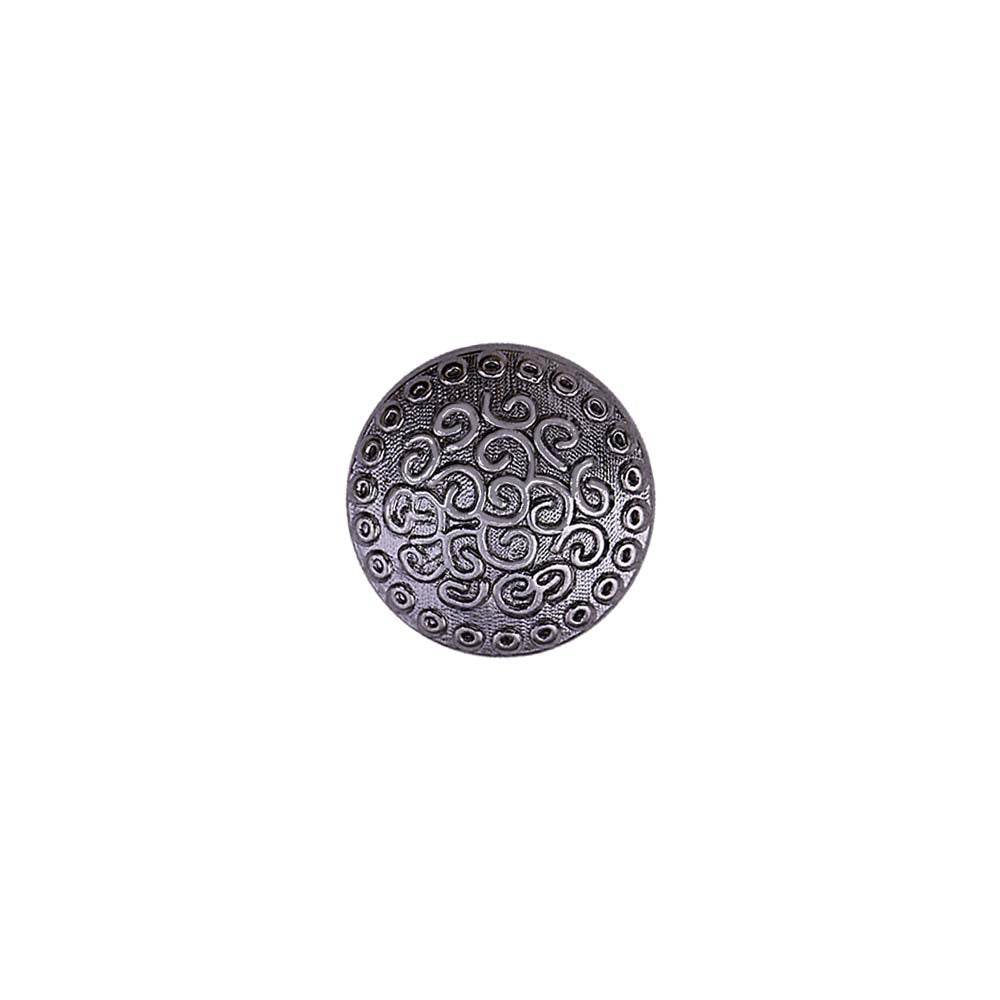 Round Shape Engraved Lines Design Loop Metal Buttons