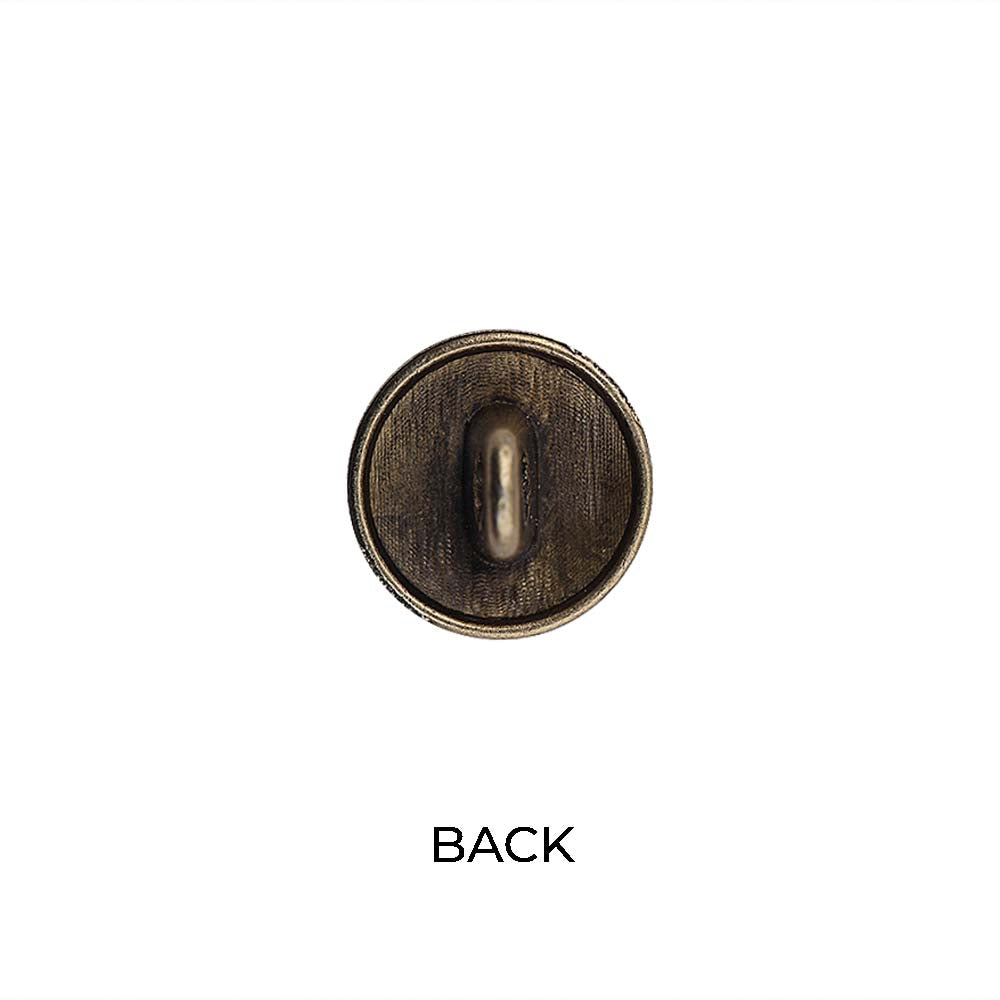 Round Shape Engraved Lines Design Loop Metal Buttons