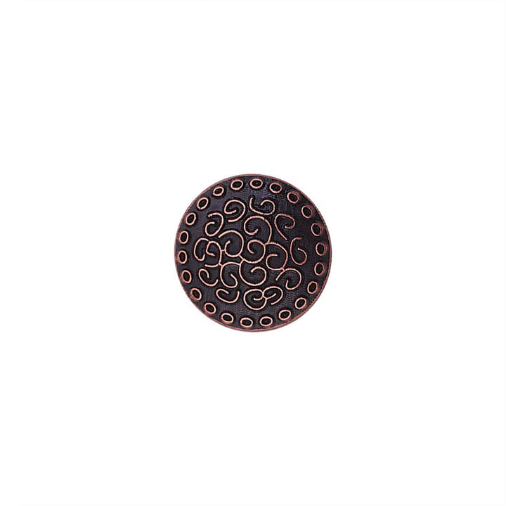 Round Shape Engraved Lines Design Loop Metal Buttons