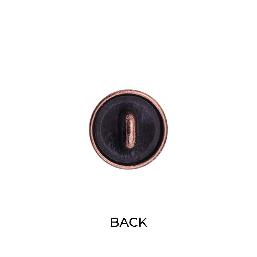 Round Shape Anchor Logo Engraved Design Loop Metal Buttons